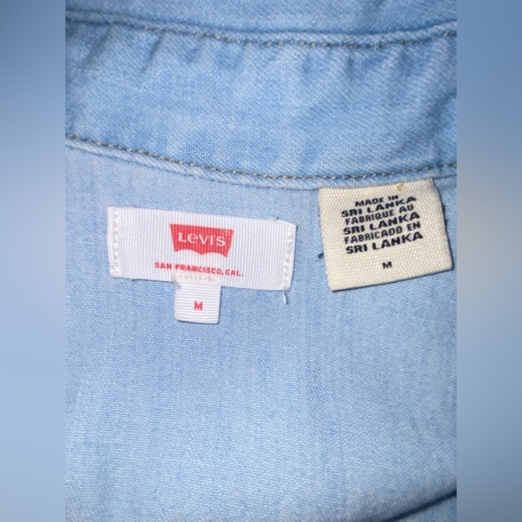 Levi's Claire Jean Dress w/pockets-Button Up-Raw hem-Women’s size M-EUC - Picture 5 of 6